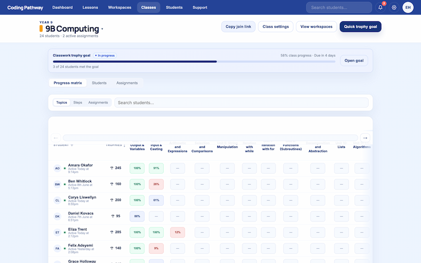 Coding Pathway — Structured Python learning for schools